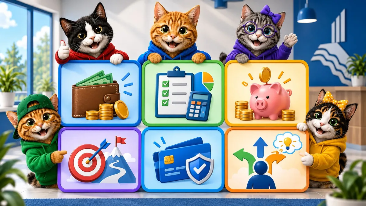 Mosaico de bloques educativos