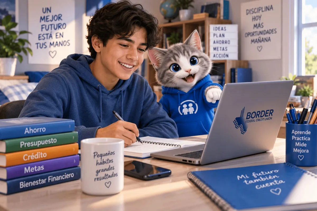 Joven aprendiendo finanzas